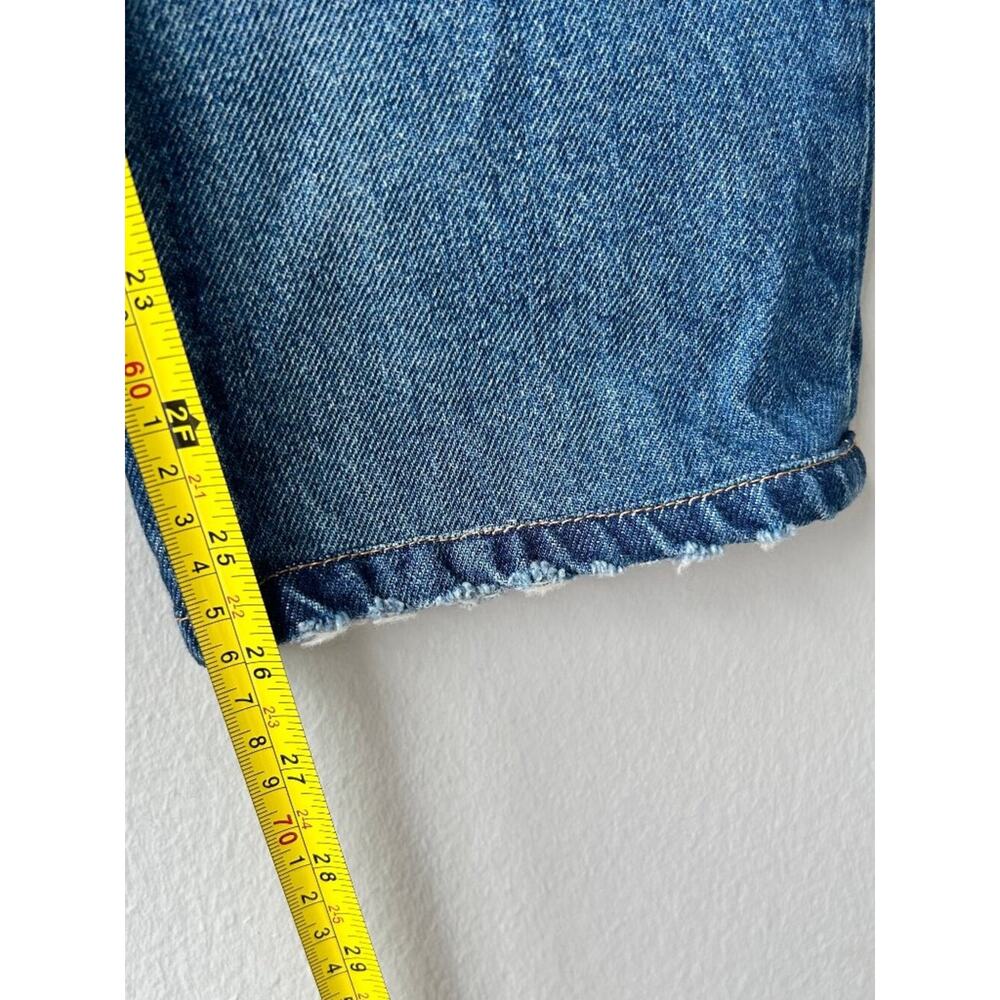 FRAME Le Mec Malibu Relaxed Boyfriend Jeans 25 Button Fly Raw Hem 100% Cotton - Picture 9 of 10